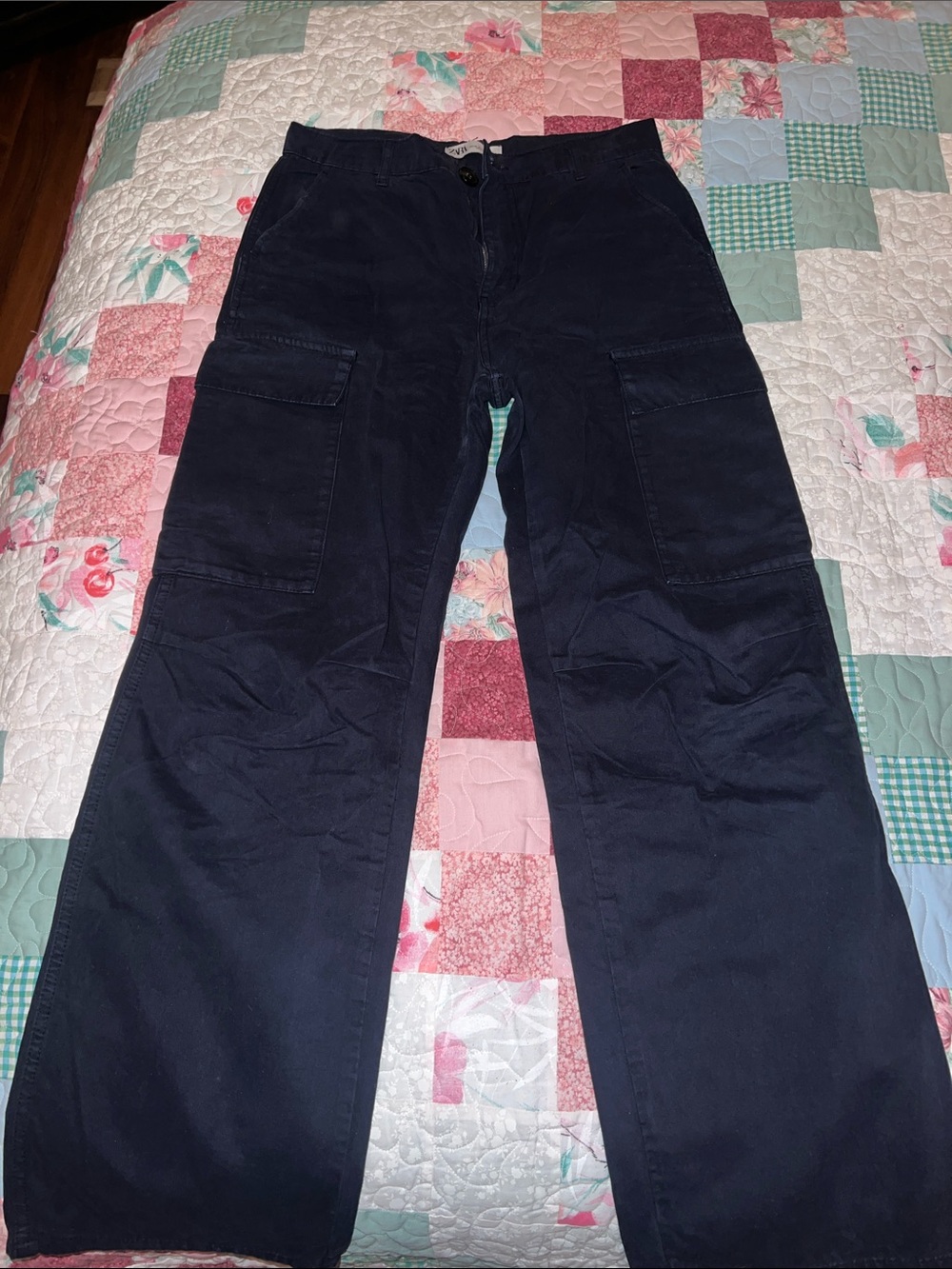 Zara Dark Navy Cargo Pants